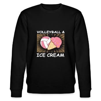 Volleyball & Ice Cream Lover Teenage Girls Player - Sweat bio CHANGER Stanley/Stella Unisexe - noir - Devant - Nik (191cm) & Marisol (170cm)