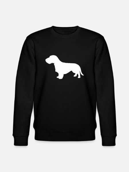 Rauhaardackel Silhouette - Stanley/Stella Unisex Bio-Sweatshirt CHANGER  - Schwarz
