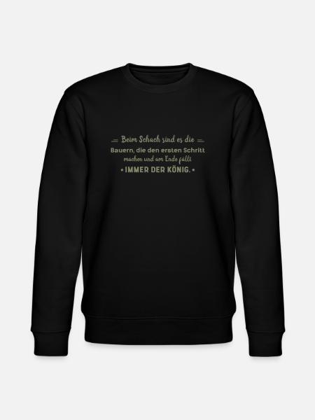 funny sayings farmer vs. King - Stanley/Stella CHANGER Unisex Organic Sweatshirt - black