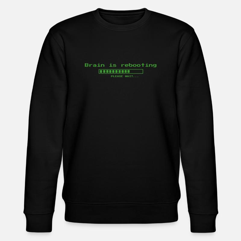 Brain is rebooting, please wait ... - Stanley/Stella CHANGER Unisex Organic Sweatshirt - black