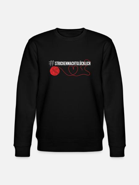 Stricken macht glücklich - Stanley/Stella Unisex Bio-Sweatshirt CHANGER  - Schwarz