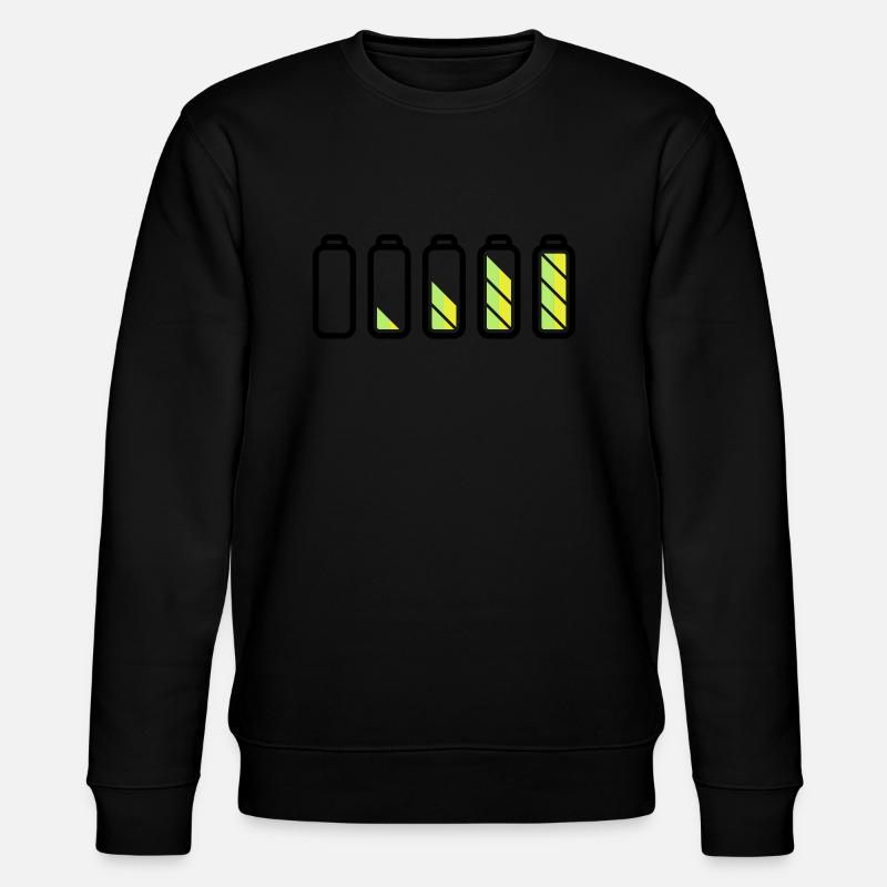 battery_loading - Stanley/Stella Unisex Bio-Sweatshirt CHANGER  - Schwarz