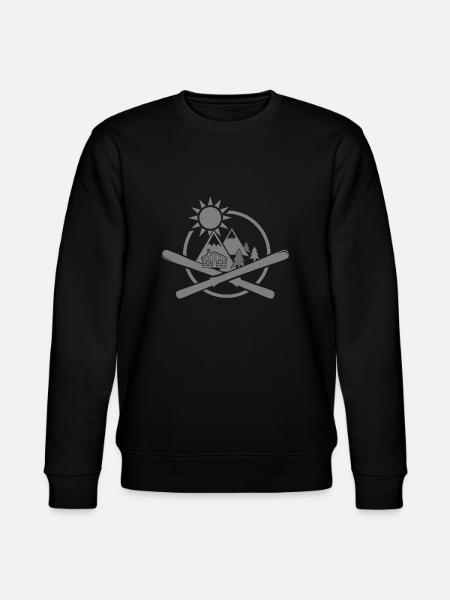 Ski Crossed Mountains Skiing - Stanley/Stella CHANGER Unisex Organic Sweatshirt - black