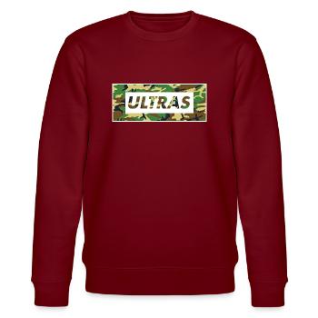 ULTRAS CAMOUFLAGE CAMOO - Stanley/Stella Unisex Bio-Sweatshirt CHANGER  - Burgunderrot - Vorne - Nik (191cm) & Marisol (170cm)