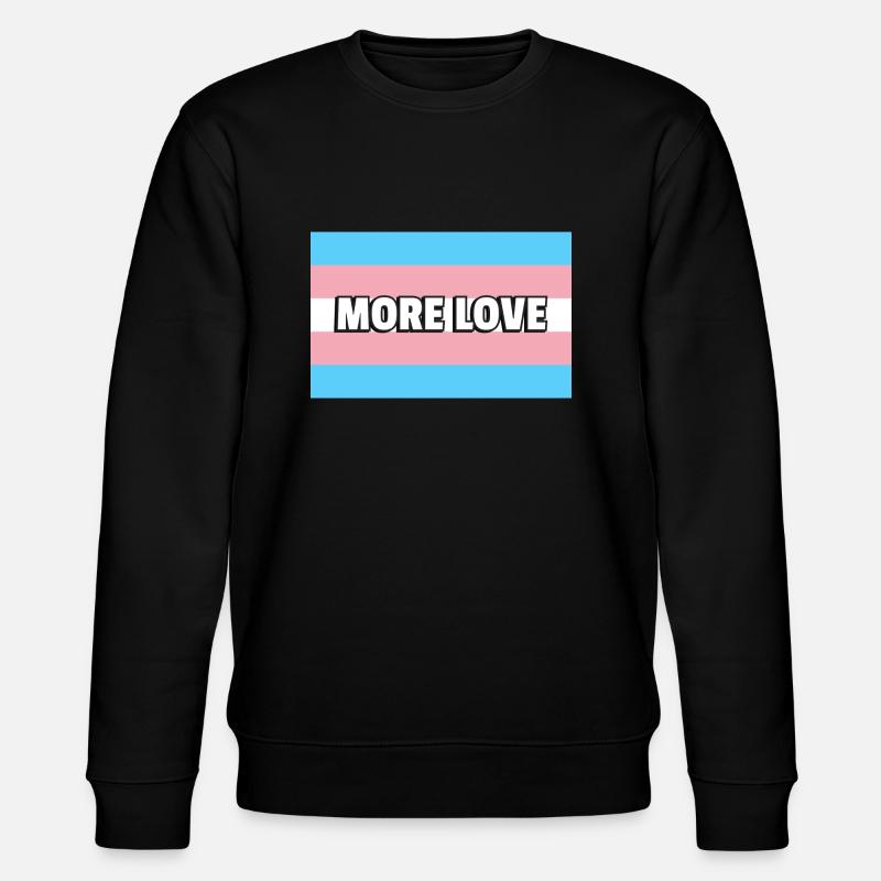 Fierté trans PLUS D’AMOUR - Sweat bio CHANGER Stanley/Stella Unisexe - noir