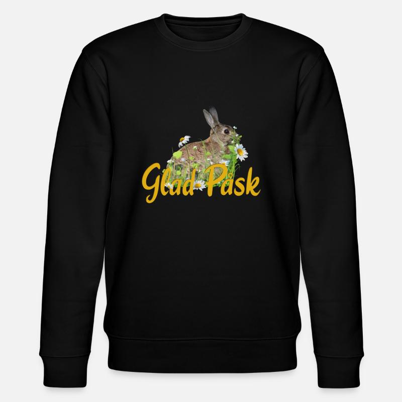 glad pask Frohe Ostern - Stanley/Stella Unisex Bio-Sweatshirt CHANGER  - Schwarz