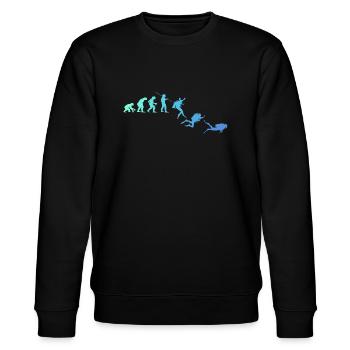 Évolution de Diving Diver - Sweat bio CHANGER Stanley/Stella Unisexe - noir - Devant - Nik (191cm) & Marisol (170cm)