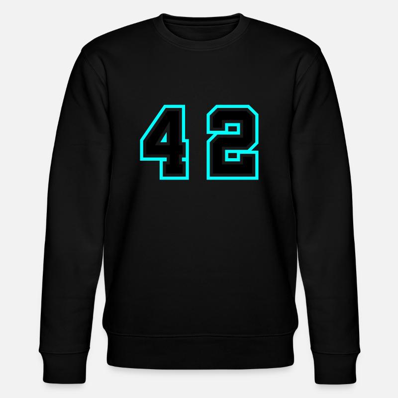 42 Number symbol - Stanley/Stella CHANGER Unisex Organic Sweatshirt - black