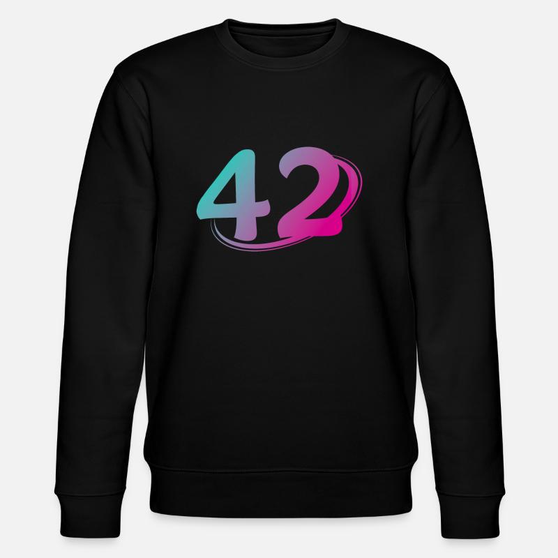 Nummer 42 mehrfarbig - Stanley/Stella Unisex Bio-Sweatshirt CHANGER - Schwarz