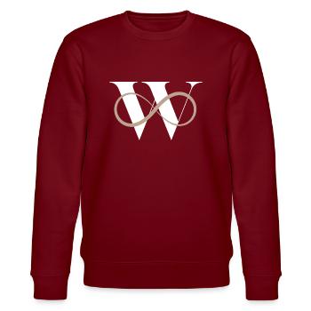 Unendlich w Buchstabe - Stanley/Stella Unisex Bio-Sweatshirt CHANGER  - Burgunderrot - Vorne - Nik (191cm) & Marisol (170cm)