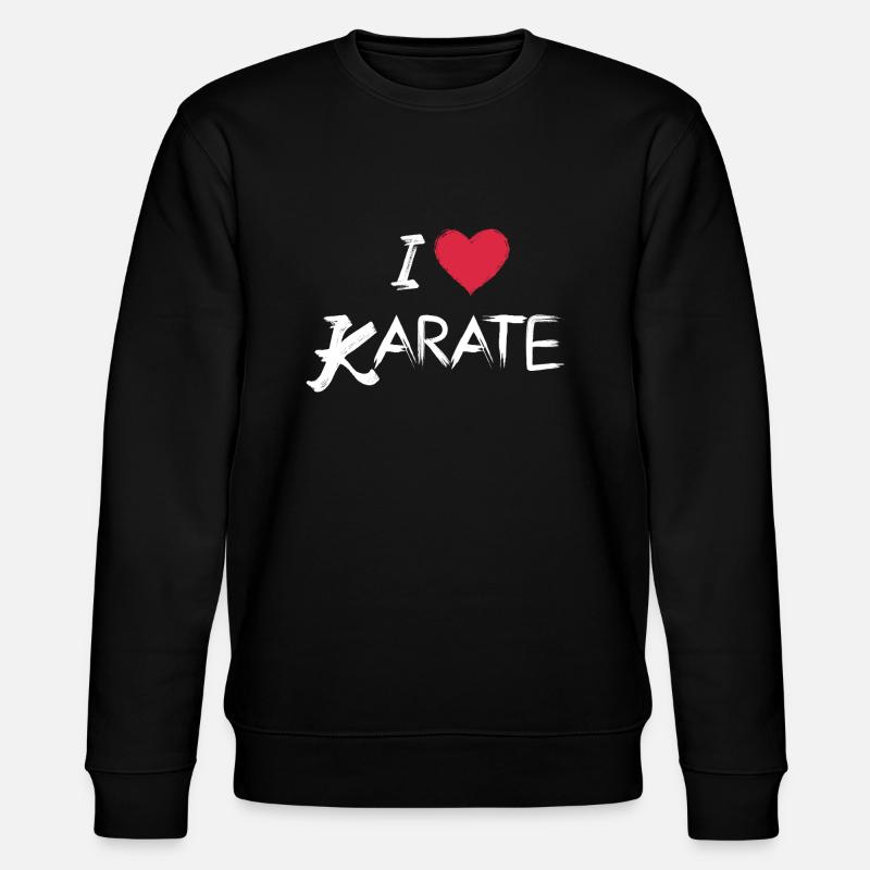 I love Karate - White - Stanley/Stella Unisex Bio-Sweatshirt CHANGER  - Schwarz