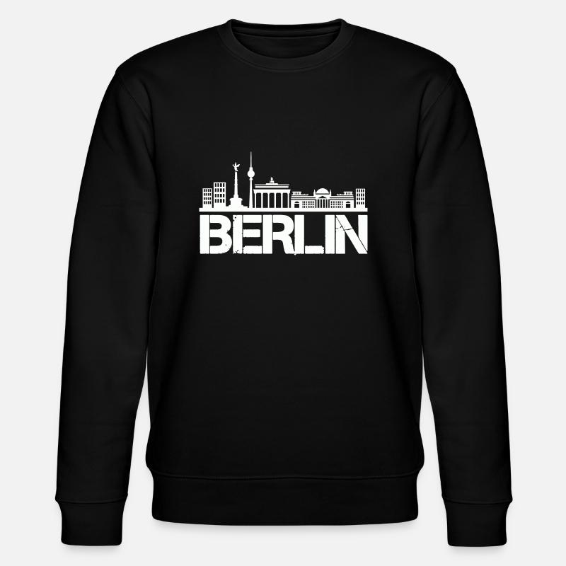 berlin skyline - Stanley/Stella Unisex Bio-Sweatshirt CHANGER  - Schwarz