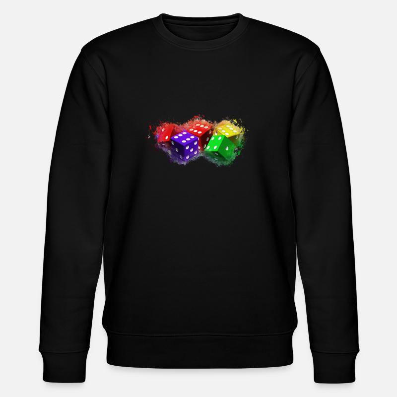 Dice game brightly glowing - Stanley/Stella CHANGER Unisex Organic Sweatshirt - black