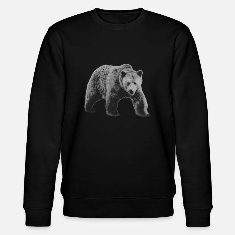 Bärgrau, Wildbärgrau - Stanley/Stella Unisex Bio-Sweatshirt CHANGER  - Schwarz