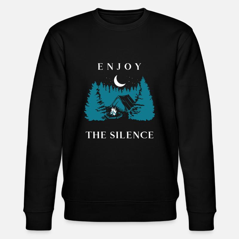 Genieße die Stille - Stanley/Stella Unisex Bio-Sweatshirt CHANGER  - Schwarz