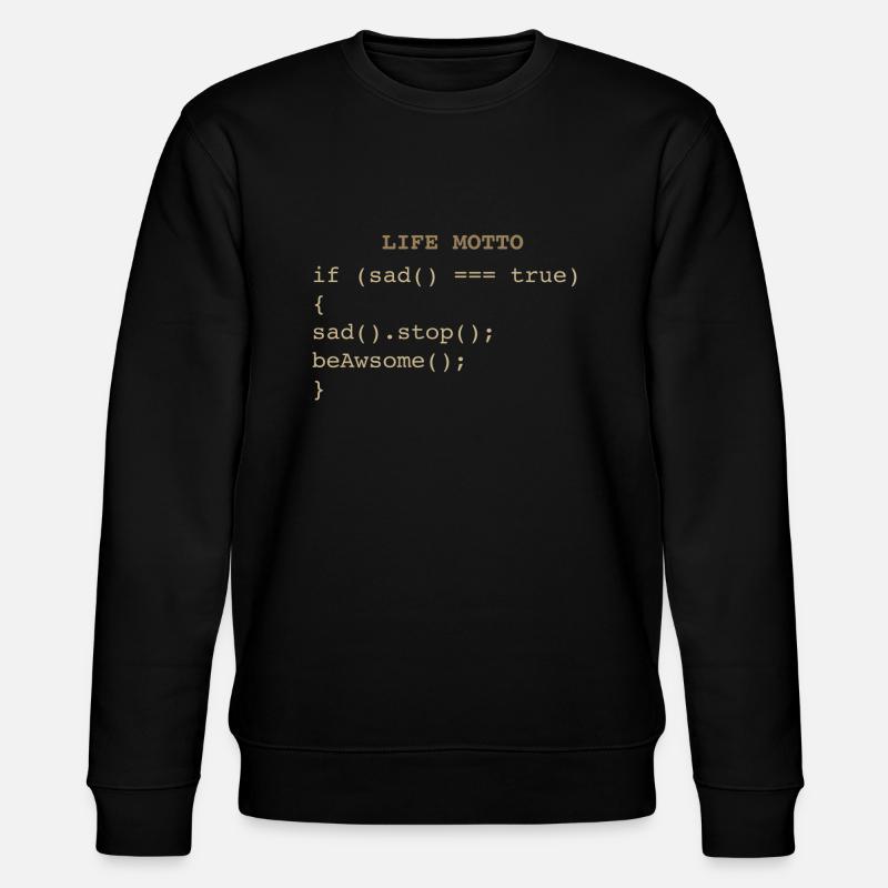 Developer IT Life Motto - Stanley/Stella Unisex Bio-Sweatshirt CHANGER  - Schwarz