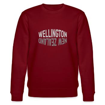 Wellington - Nouvelle-Zélande - Nouvelle-Zélande - Maori - Aotearoa - Sweat bio CHANGER Stanley/Stella Unisexe - bordeaux - Devant - Nik (191cm) & Marisol (170cm)