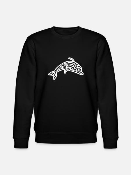 Kultur der Inkas, Delfin - Stanley/Stella Unisex Bio-Sweatshirt CHANGER  - Schwarz
