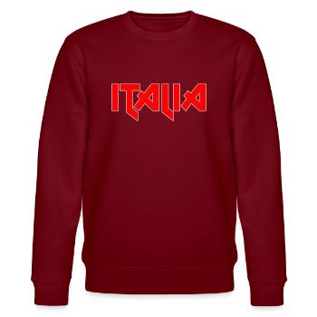 Fashionable home ITALIA metal design - Stanley/Stella CHANGER Unisex Organic Sweatshirt - burgundy - Front - Nik (191cm) & Marisol (170cm)