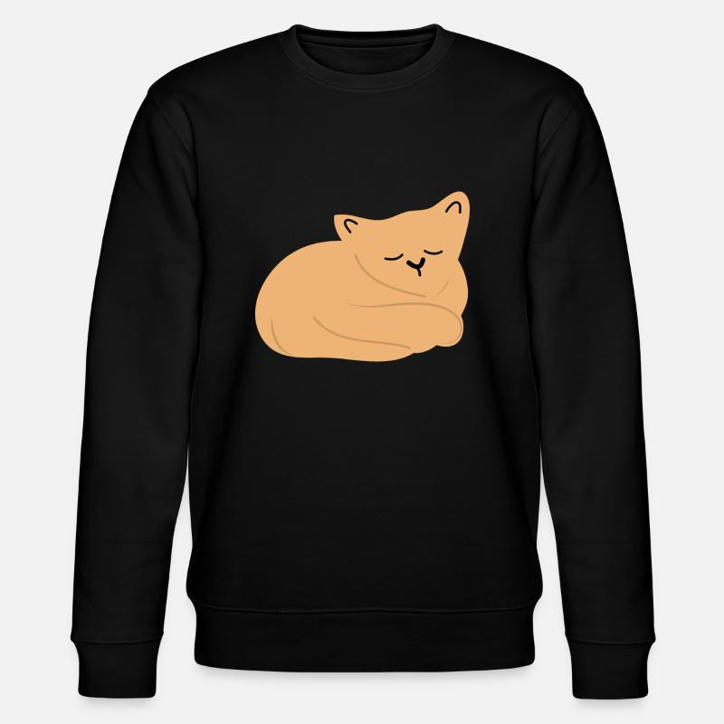 Schlafendes Baby Katze2 - Stanley/Stella Unisex Bio-Sweatshirt CHANGER  - Schwarz