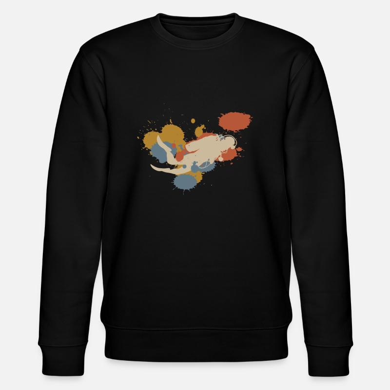 Taucher Retro Geschenk - Stanley/Stella Unisex Bio-Sweatshirt CHANGER  - Schwarz