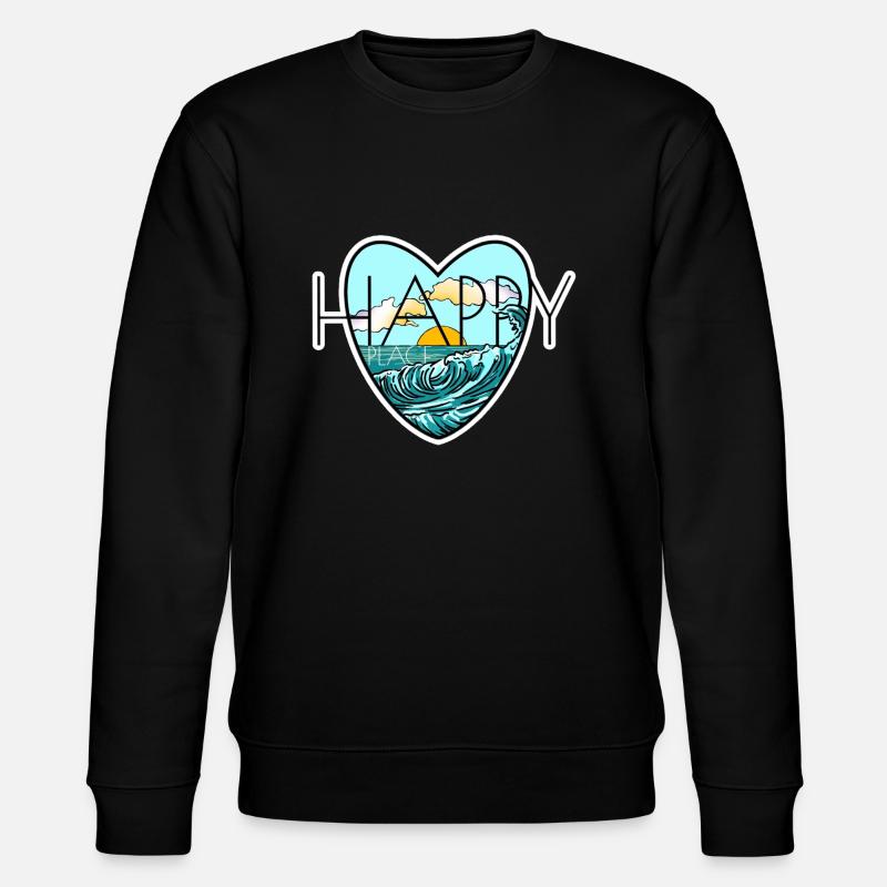 Happy Place - Stanley/Stella Unisex Bio-Sweatshirt CHANGER - Schwarz