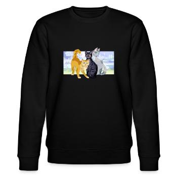 Rootspring Shadowsight Bristlefrost Katzen Schön - Stanley/Stella Unisex Bio-Sweatshirt CHANGER  - Schwarz - Vorne - Nik (191cm) & Marisol (170cm)
