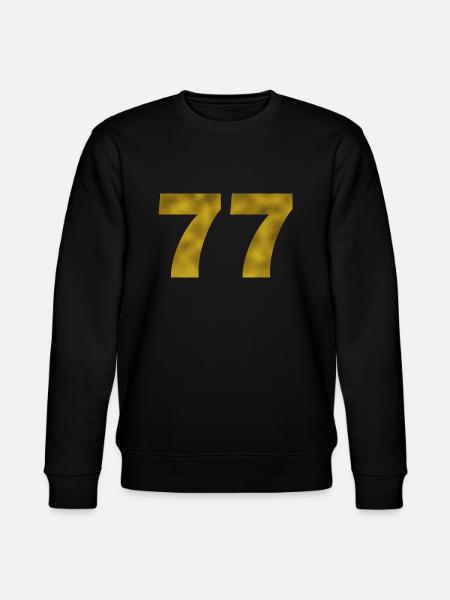 Birthday 77 years - Stanley/Stella CHANGER Unisex Organic Sweatshirt - black