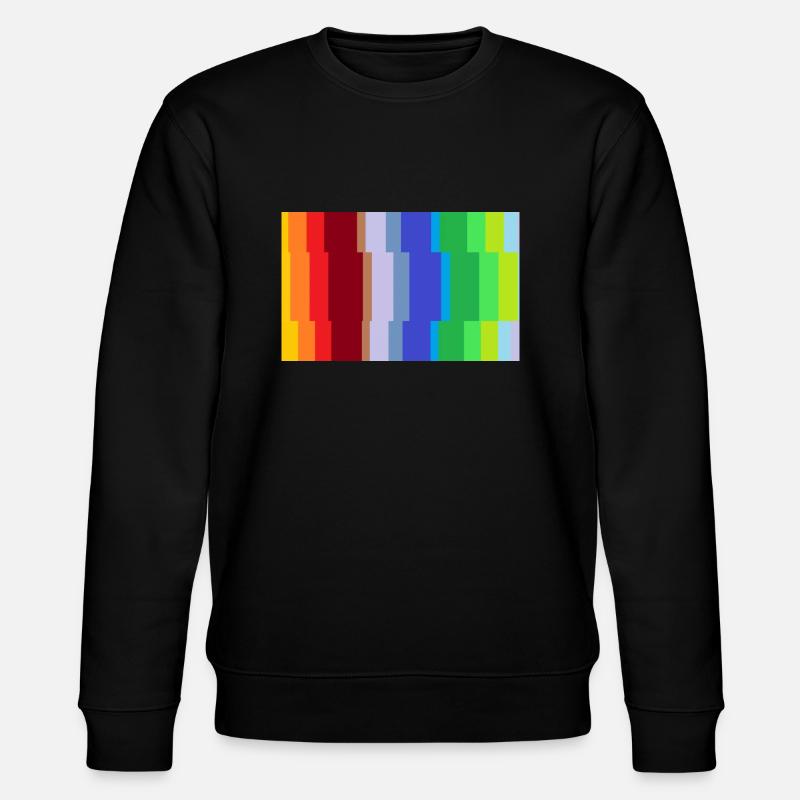 Bunte Struktur - Stanley/Stella Unisex Bio-Sweatshirt CHANGER  - Schwarz