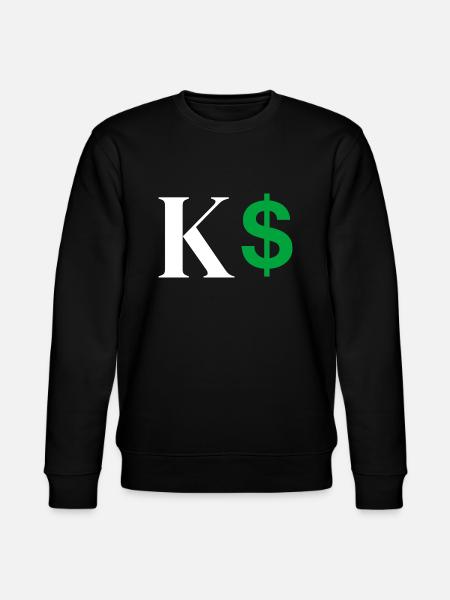 Letter k dollar - Stanley/Stella CHANGER Unisex Organic Sweatshirt - black