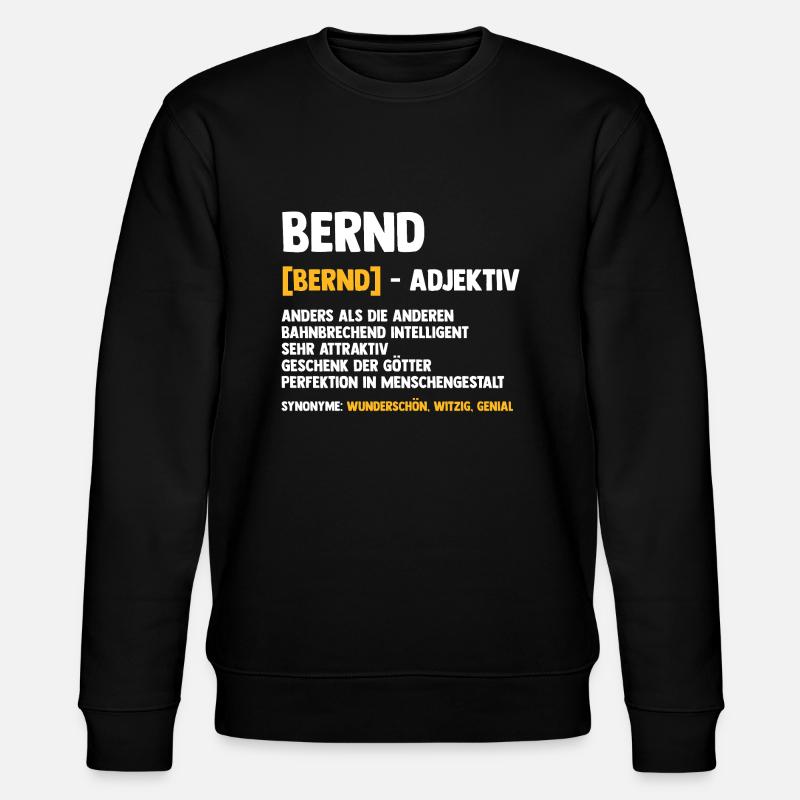 Bernd - Stanley/Stella Unisex Bio-Sweatshirt CHANGER  - Schwarz