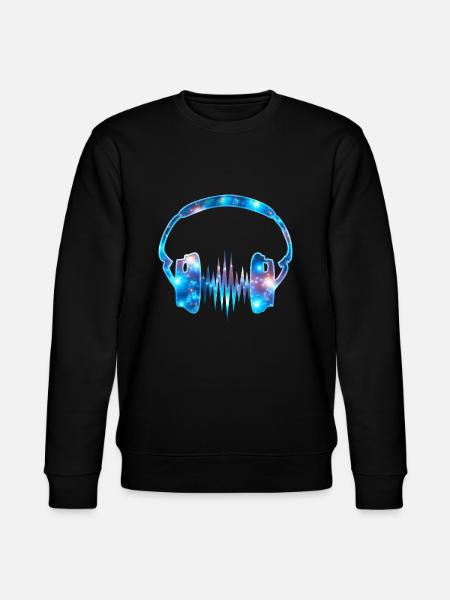 Headphone Music Galaxy Galaxy - Stanley/Stella CHANGER Unisex Organic Sweatshirt - black