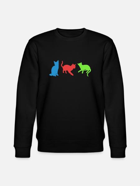 cats - Stanley/Stella CHANGER Unisex Organic Sweatshirt - black