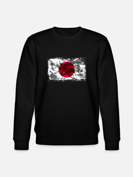 background with flag of Japan - Stanley/Stella CHANGER Unisex Organic Sweatshirt - black