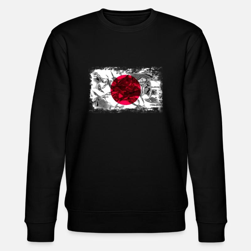 Hintergrund mit Flagge von Japan - Stanley/Stella Unisex Bio-Sweatshirt CHANGER  - Schwarz