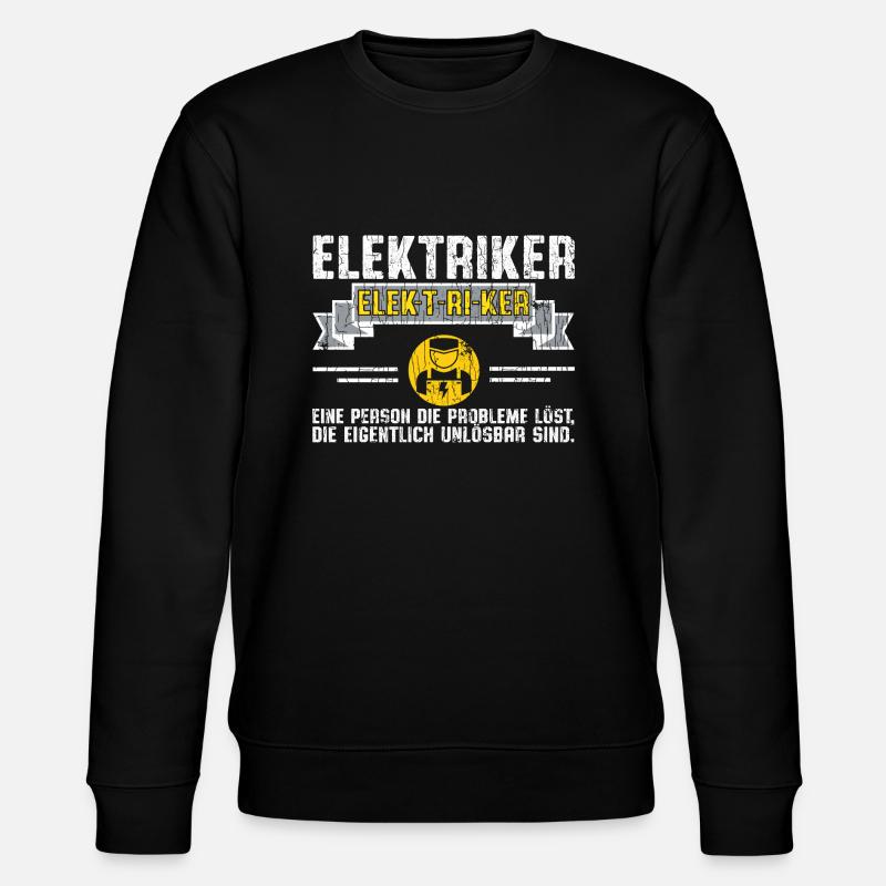 Elektriker der Probleme löst - Stanley/Stella Unisex Bio-Sweatshirt CHANGER - Schwarz