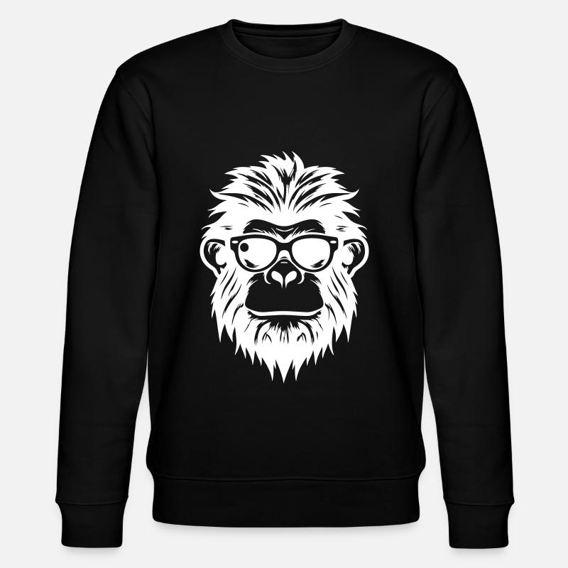 Affe Sonnenbrille Sommer - Stanley/Stella Unisex Bio-Sweatshirt CHANGER  - Schwarz