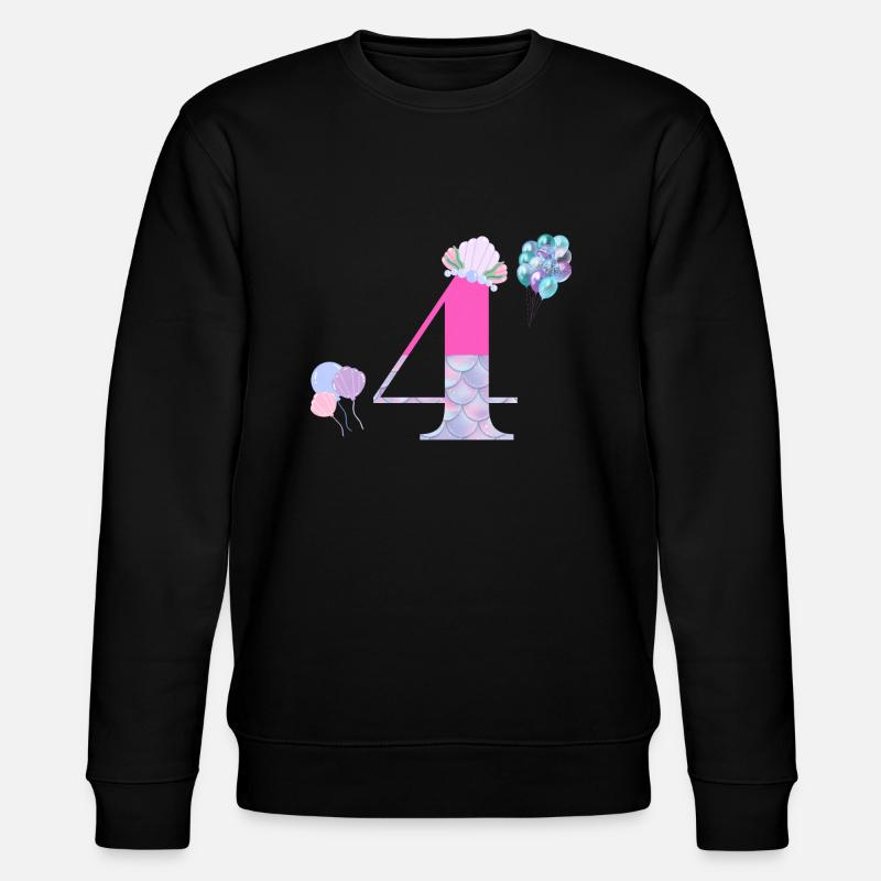 4e anniversaire sirène - Sweat bio CHANGER Stanley/Stella Unisexe - noir