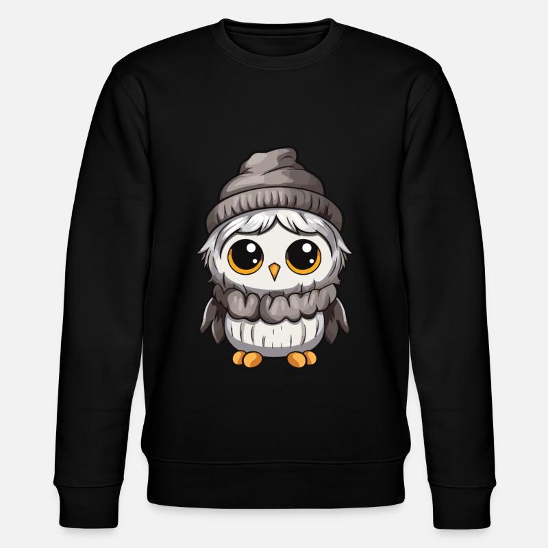 Hibou Comic Hiver Confortable - Sweat bio CHANGER Stanley/Stella Unisexe - noir