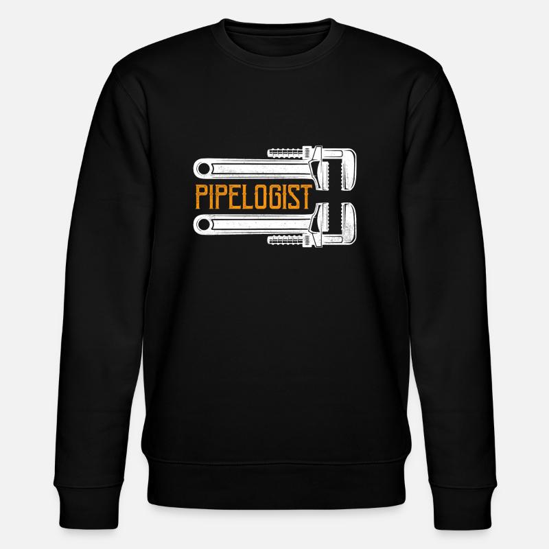 Pipelogist Pipefitter Wrench Plumber - Stanley/Stella Unisex Bio-Sweatshirt CHANGER  - Schwarz