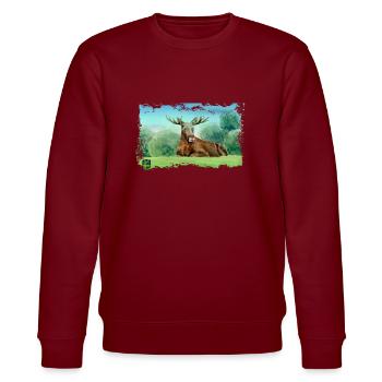 Schweden Schweden Skandinavien Nordic Viking Europa - Stanley/Stella Unisex Bio-Sweatshirt CHANGER  - Burgunderrot - Vorne - Nik (191cm) & Marisol (170cm)