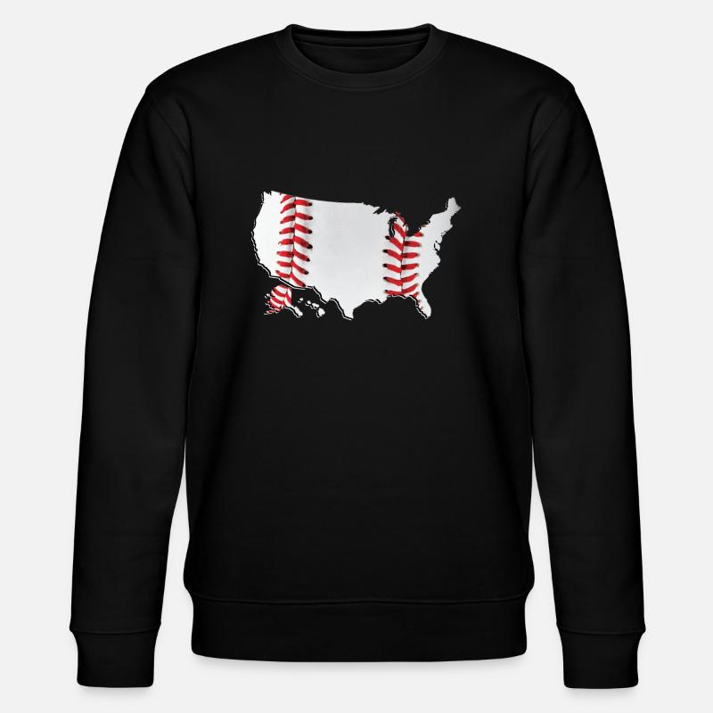 États-Unis | Vrai baseball | Carte - Sweat bio CHANGER Stanley/Stella Unisexe - noir