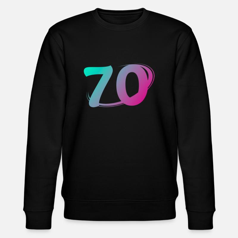 Nummer 70 mehrfarbig - Stanley/Stella Unisex Bio-Sweatshirt CHANGER - Schwarz