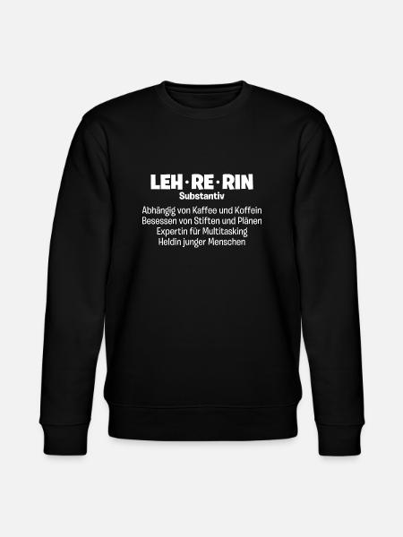 Lehrerin Substantiv Expertin, Heldin - Stanley/Stella Unisex Bio-Sweatshirt CHANGER  - Schwarz
