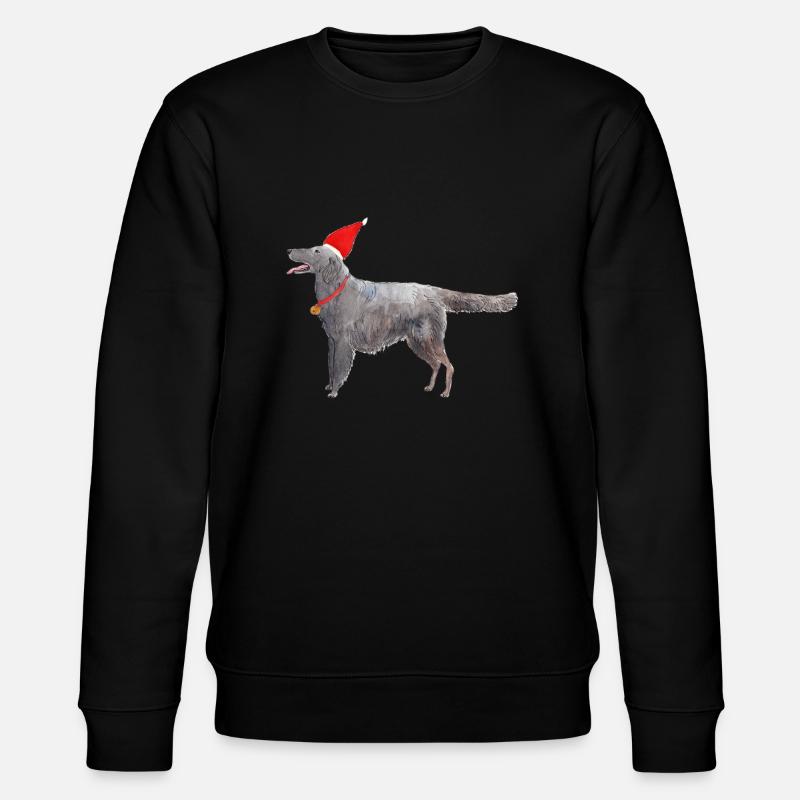 Retriever à poil plat Noël - Sweat bio CHANGER Stanley/Stella Unisexe - noir
