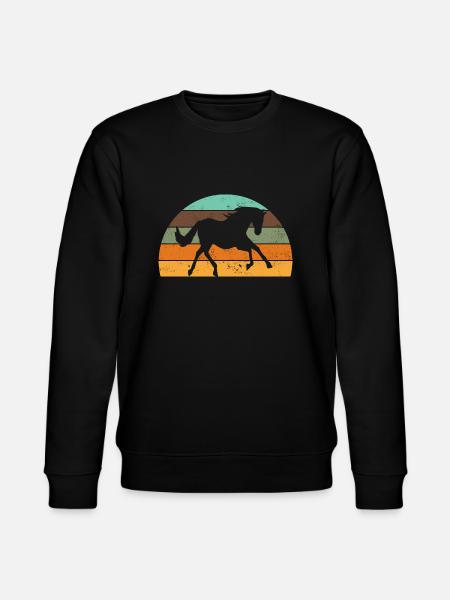 Horse retro sunset - Stanley/Stella CHANGER Unisex Organic Sweatshirt - black