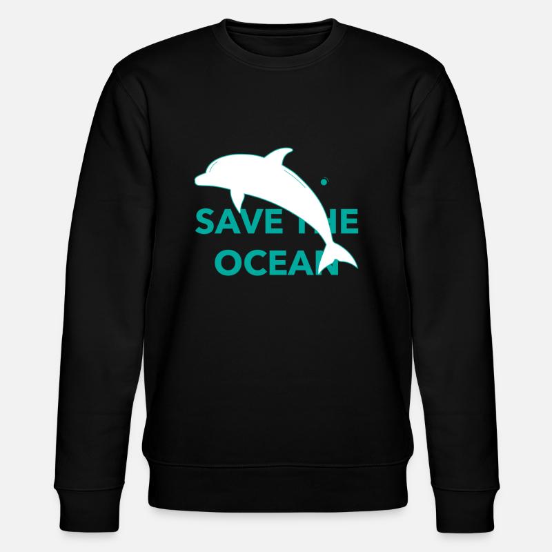 Save The Ocean - Stanley/Stella Unisex Bio-Sweatshirt CHANGER  - Schwarz