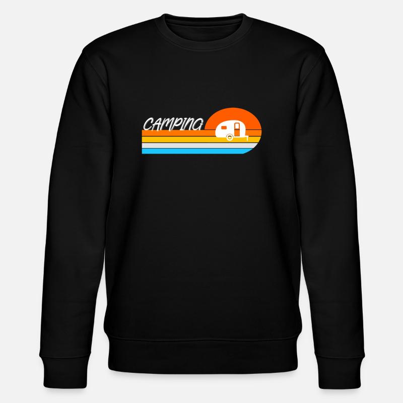 Camping Wohnwagen - Stanley/Stella Unisex Bio-Sweatshirt CHANGER  - Schwarz