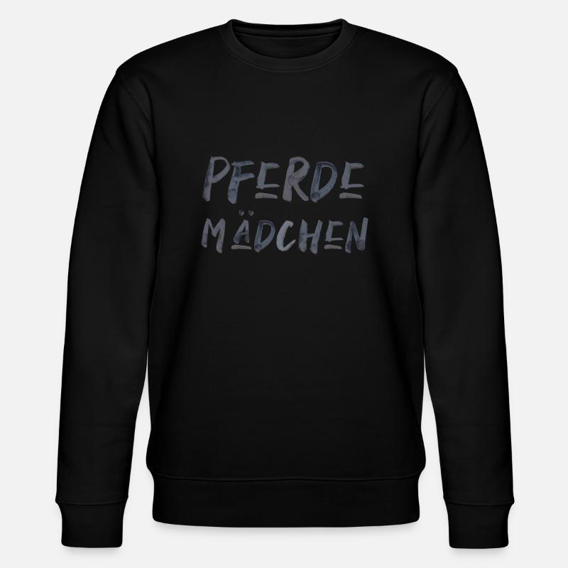 Pferdemädchen Pferd Mädchen Kinder Schrift - Stanley/Stella Unisex Bio-Sweatshirt CHANGER  - Schwarz