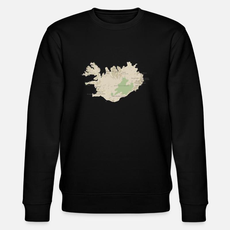 Carte de l’Islande - Sweat bio CHANGER Stanley/Stella Unisexe - noir